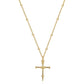 Valloey Rover Cross Pendant Chain Necklace,14K Gold Plated Dainty Cute Lucky Cross Tiny Pendant Necklaces for Women Men Jewelry Gifts