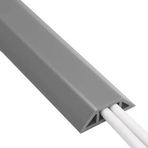 Buy now Floor Cord Cover 4ft, Low Profile Floor Cable Cover for Extension Cord, Prevent Cable Trips & Protect Wires, Durable PVC Floor Cord Protector, Cord Cavity - 0.59" (W) x 0.28" (H), Gray at indiglob india