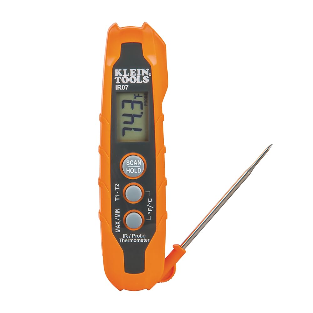Buy now Klein Tools IR07 Dual Infrared (IR) and Probe Pocket Size LCD Digital Thermometer at indiglob india