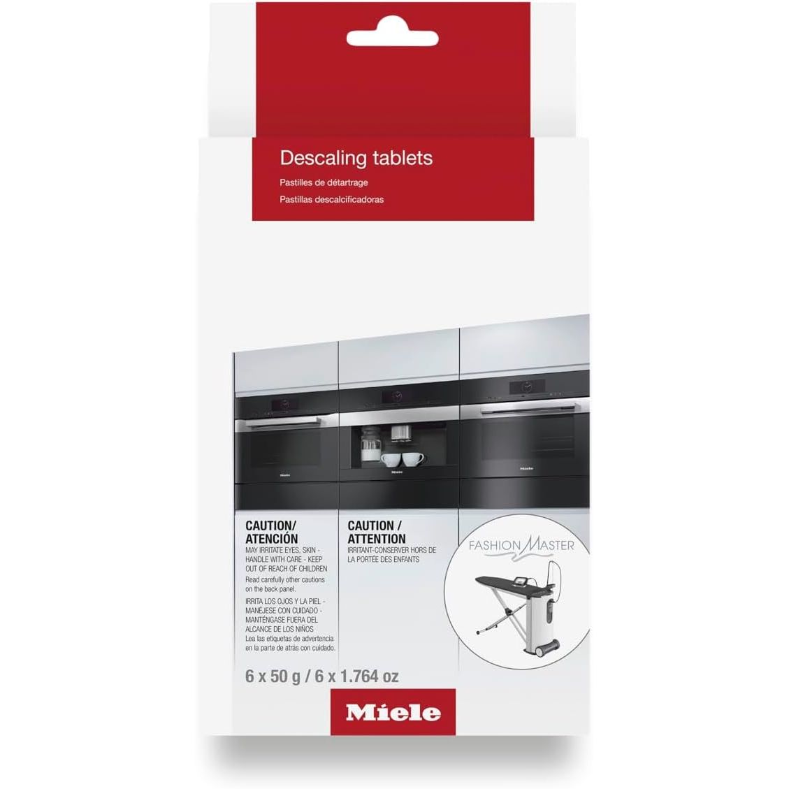Miele Descaling Tablets for Coffee Machines, Steam Ovens, Ovens, Ranges, 6 count