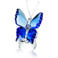 H&D Crystal Flying Butterfly with Crystal Ball Base Figurine Collection Cut Glass Ornament Statue Animal Collectible (Clear)