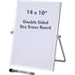 Aelfox Small Dry Erase Board 14x10 Inch Magnetic, Double-Sided Desktop Small Whiteboard with Stand, Aluminum Frame, Reminder Board for Desk Organizer/to Do List/Kids School/Home Office