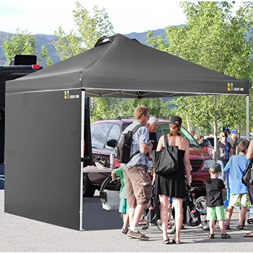 Buy now LAUSAINT HOME 10x10 Instant SunWall for Gazebo Pop up Canopy, 1 Pack Sidewall with Removable Velcro Straps for Outdoor Canopies Tent，UV30+ (Gray) at indiglob india