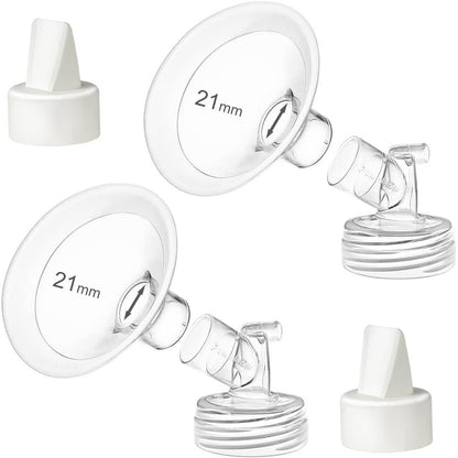 PumpMom-us 21mm Flanges Compatible with Spectra S2 S1 9 Plus Breast Pumps Accessories, Replacement Breast Shield for Spectra Pump Parts and 21 mm Flange