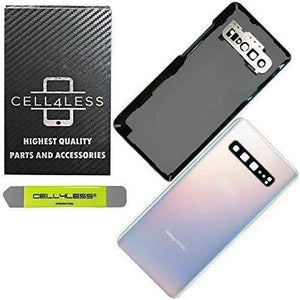CELL4LESS Back Glass Replacement for The SM-G977 Galaxy S10 5G Model Including Camera Frame, Lens, & Removal Tool - 5G Model only (Crown Silver) - My Store