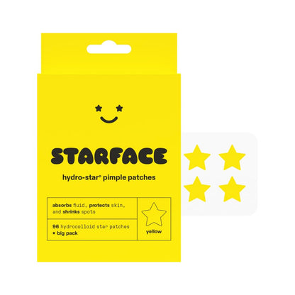 Starface Party Pack BIG PACK Hydro-Stars, Colorful Hydrocolloid Pimple Patches, Absorb Fluid and Reduce Redness, Cute Star Shape (96 Count)