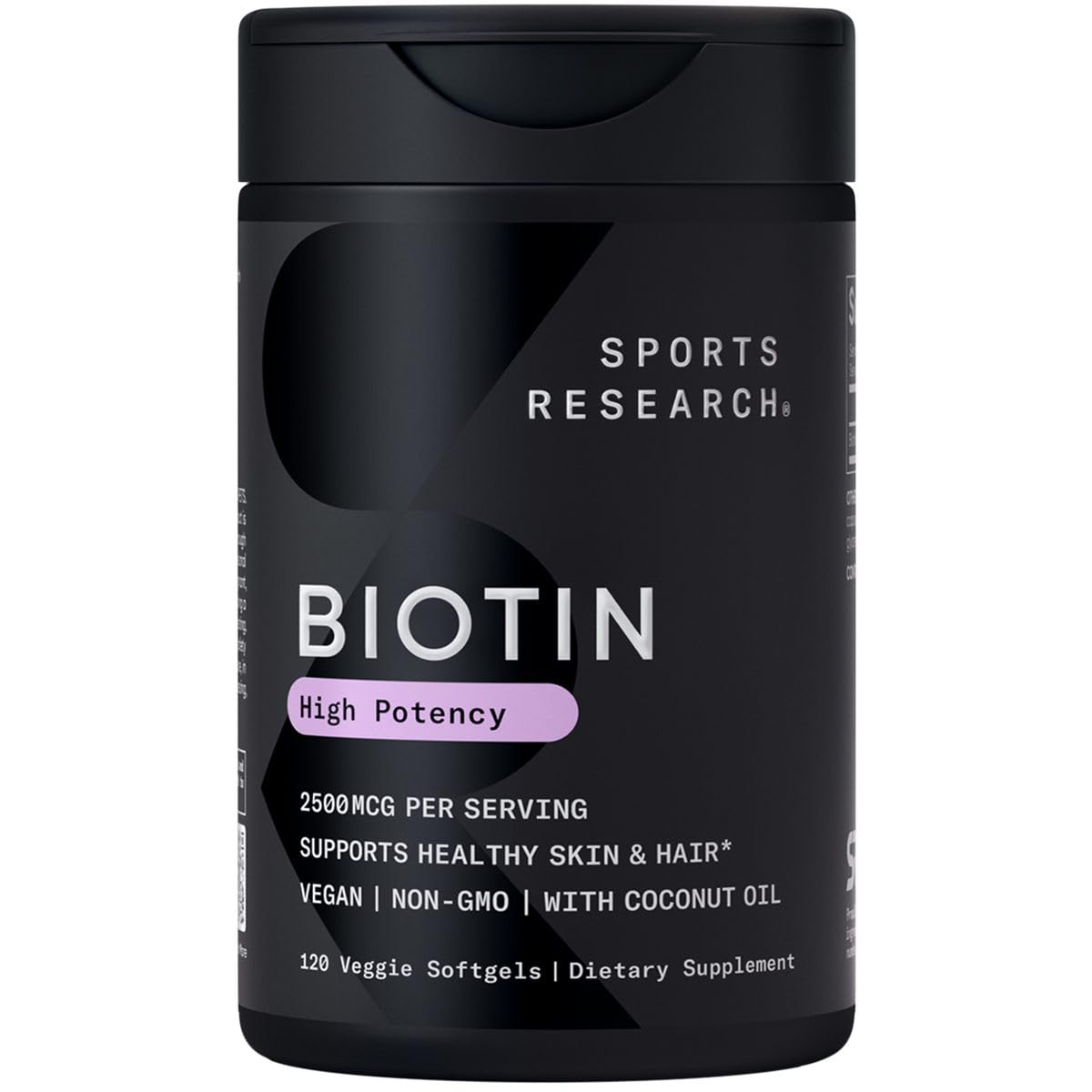 Buy now Sports Research® Biotin 5,000mcg with Organic Coconut Oil - Biotin (Vitamin B7) for Healthy Skin and Hair Support* - for Women and Men - Vegan, Non-GMO, Gluten & Soy-Free - 120 Veggie Softgels 2,500mcg at indiglob india