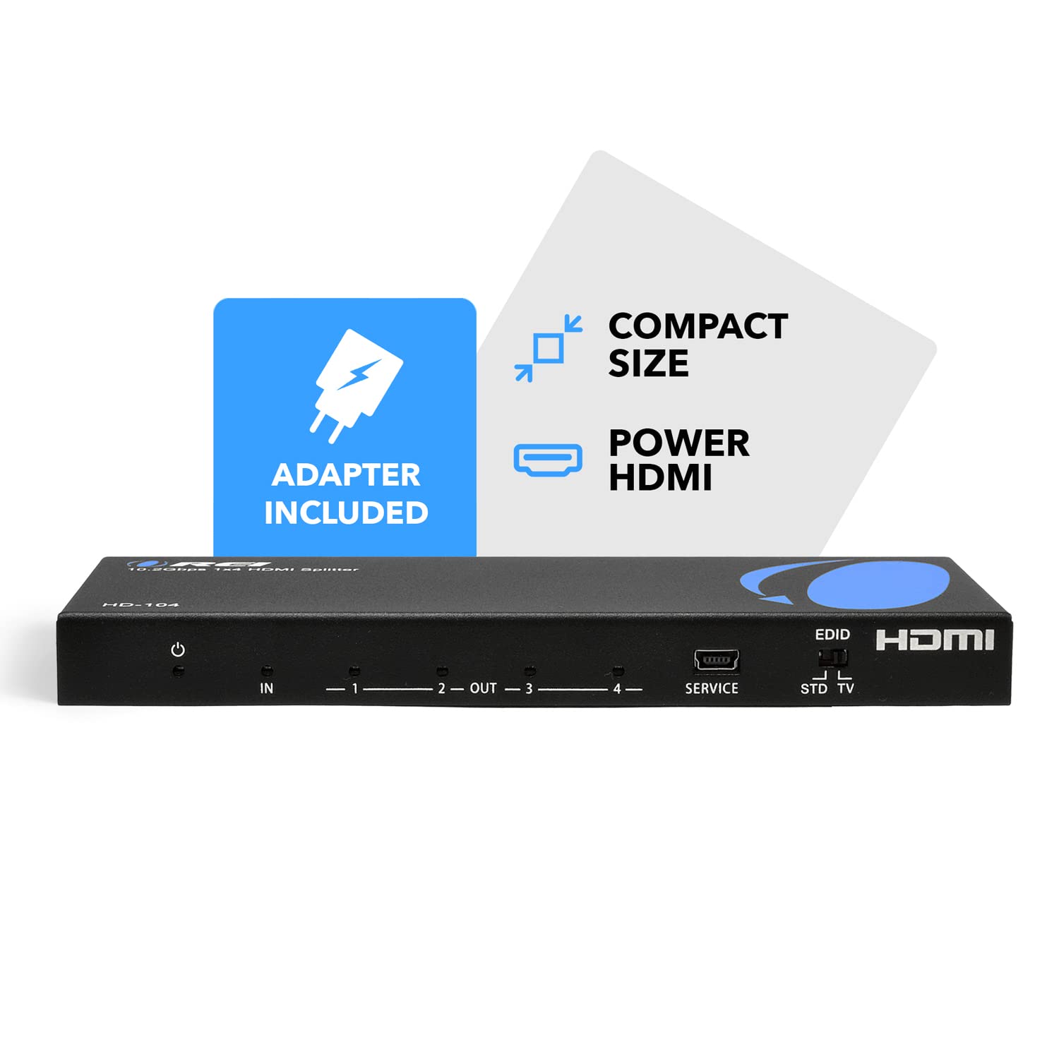 Buy now OREI HDMI Splitter 1 in 4 Out – 4K@30Hz HDMI 2.0 Splitter with HDCP 1.4, EDID Management, and LPCM/Dolby/DTS Audio Support–Compact Plug & Play Design at indiglob india