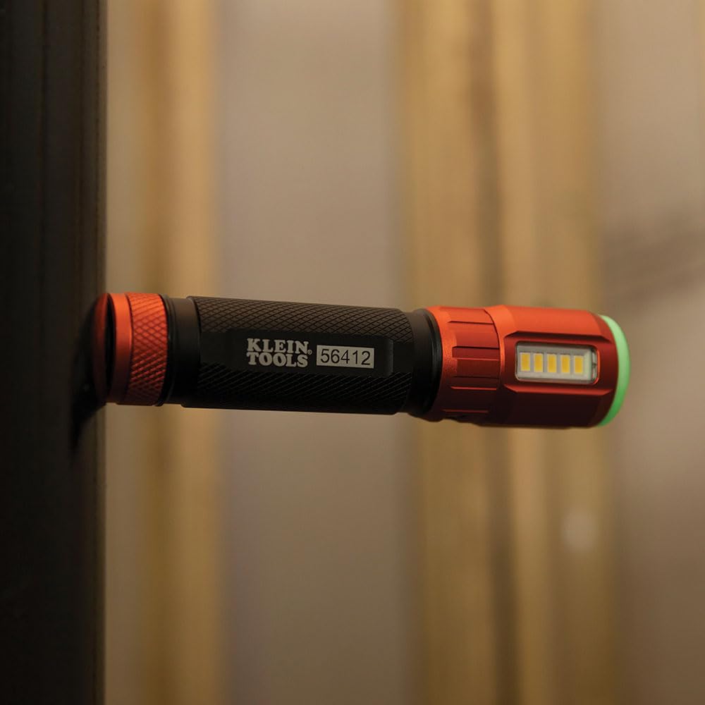 Buy now Klein Tools 56412 Rechargeable LED Flashlight with Flood Light, 500 lumens, USB-C Rechargeable, Pocket Clip, Magnet, for Professional Work at indiglob india