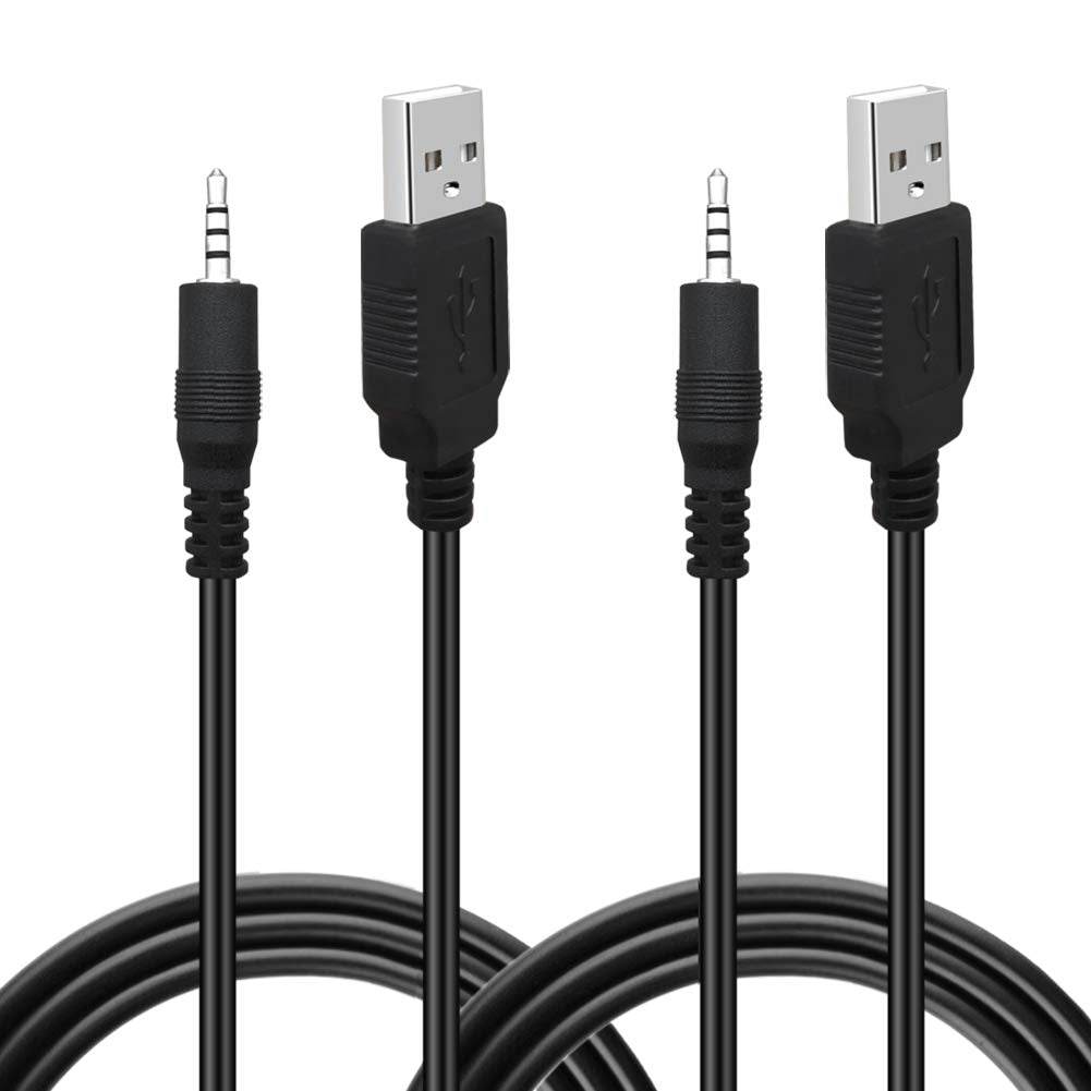 USB to 2.5mm Male AUX Audio Jack Charging Cable for JBL Synchros S300 S300I S300a S400BT J56BT E40BT E30 E40 E50BT S500 S700 Headphones Stereo Power Wire for JBL Charger Cord - My Store