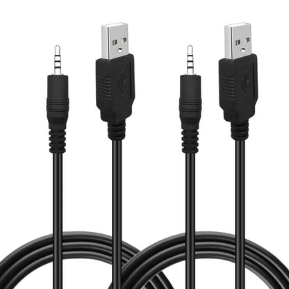USB to 2.5mm Male AUX Audio Jack Charging Cable for JBL Synchros S300 S300I S300a S400BT J56BT E40BT E30 E40 E50BT S500 S700 Headphones Stereo Power Wire for JBL Charger Cord - My Store