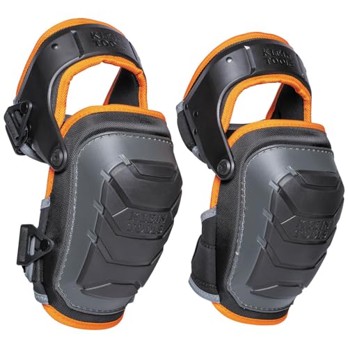 Buy now Klein Tools 60491 Hinged Knee Pads, Heavy Duty Gel Foam Protective Knee Pads with Quick-Fasten Buckle and Thigh Strap, Black at indiglob india