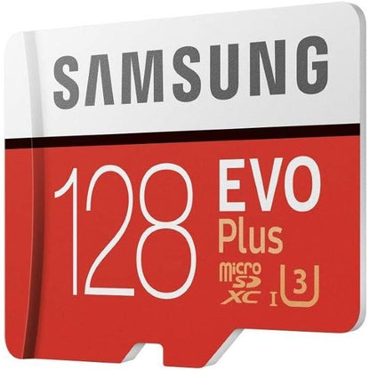 Samsung Evo Plus Class 10 UHS-I microSDXC U3 with Adapter (128GB MB-MC128GA/APC)