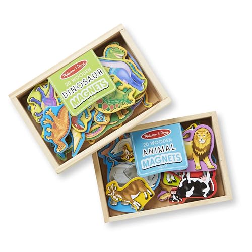 Buy now Melissa & Doug Wooden Magnets Set - Animals and Dinosaurs with 40 Wooden Magnets at indiglob india