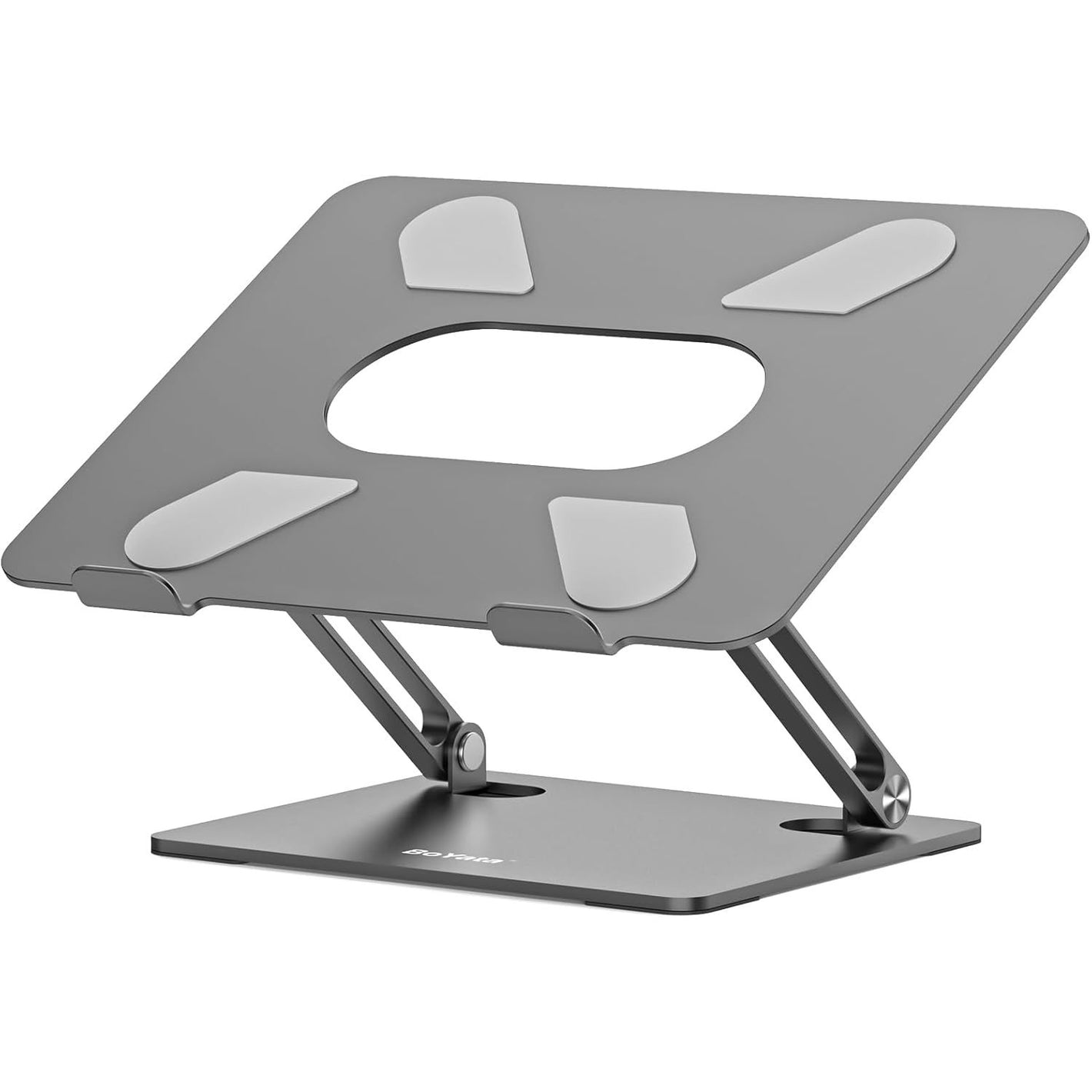 BoYata Laptop Stand, Laptop Holder, Multi-Angle Stand with Heat-Vent, Adjustable Notebook Stand for Laptop up to 17 inches, Compatible for MacBook Pro/Air, Surface Laptop, and so on (Space Gray)