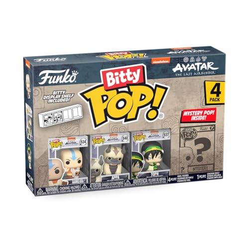Buy now Funko Bitty Pop! Avatar: The Last Airbender - Aang, Appa, Toph, & A Surprise Mystery Mini Figure - 0.9 Inch (2.2 Cm) Collectable - Stackable Display Shelf Included - Gift Idea Cake Topper at indiglob india