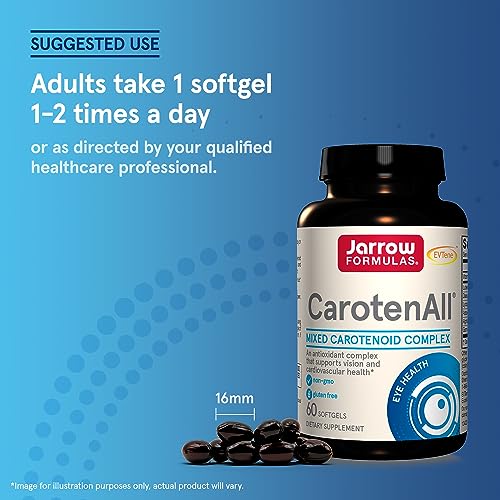 Buy now Jarrow Formulas® CarotenAll, Dietary Supplement, Antioxidant Support for Vision and Cardiovascular Health, 60 Softgels, Up to a 60 Day Supply at indiglob india