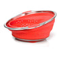 Collapsible Colander Pasta Strainer with Stainless Steel Base (Extra Large 9.5" Diamater)- 100% Food Grade Silicone and BPA Free