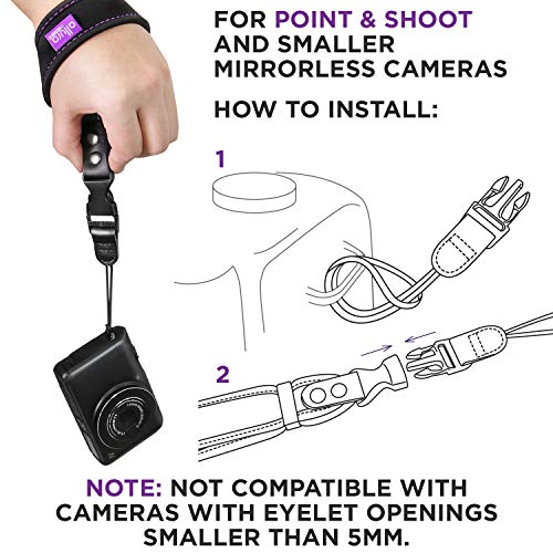 Buy now Camera Wrist Strap - Rapid Fire Heavy Duty Safety Wrist Strap by Altura Photo w/ 2 Alternate Connections for Use w/ Large DSLR or Mirrorless Cameras at indiglob india