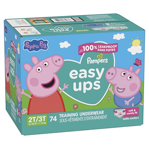 Buy now Pampers Training Pants - Easy Ups Girls & Boys - Size 3T-4T, 22 Count, Peppa Pig Underwear (Packaging May Vary) at indiglob india