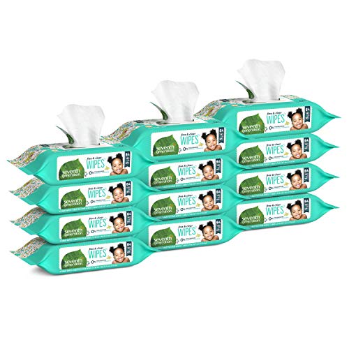 Buy now Seventh Generation Free & Clear Baby Wipes Refill Unscented and Sensitive Gentle as Water 64 count Pack of 12 (768 Total) at indiglob india