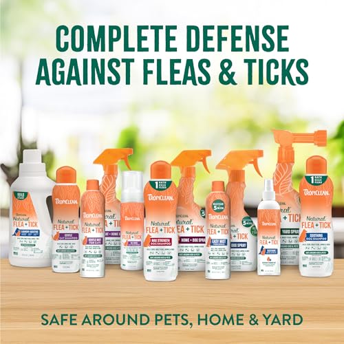 Buy now TropiClean Gentle Flea Shampoo for Cats, Flea and Tick Prevention for Cats, Powerful & Natural Defense, Made in USA, 12 oz. at indiglob india