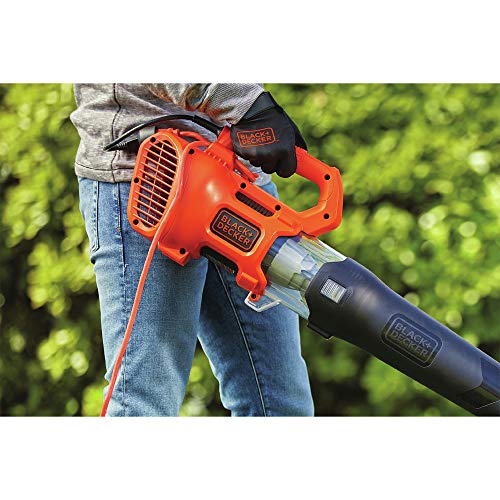 Buy now BLACK + DECKER Electric Leaf Blower, Hand Held Blowers for Lawn Care, Up to 450 CFM and 140 MPH Power, Axial, Lightweight, Corded (BEBL750) at indiglob india