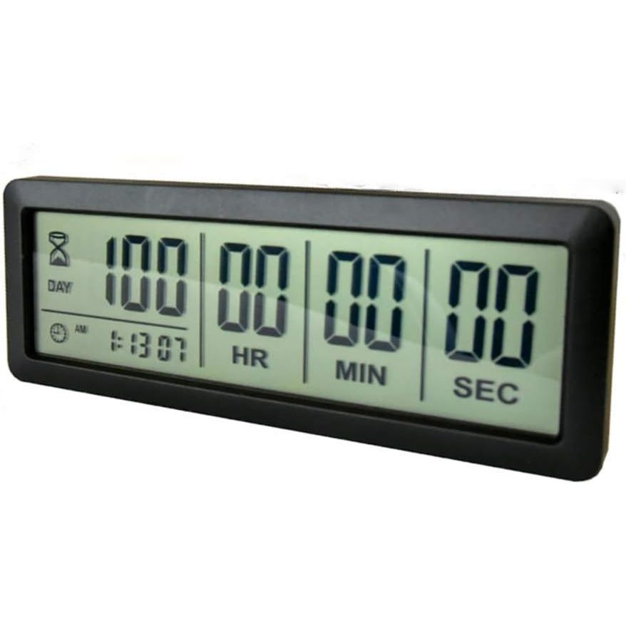 Digital 999 Days Countdown Timer Display time for Retirement Vacation Exam Wedding lab Kitchen Project Meeting(2C Batteries Included)/Black
