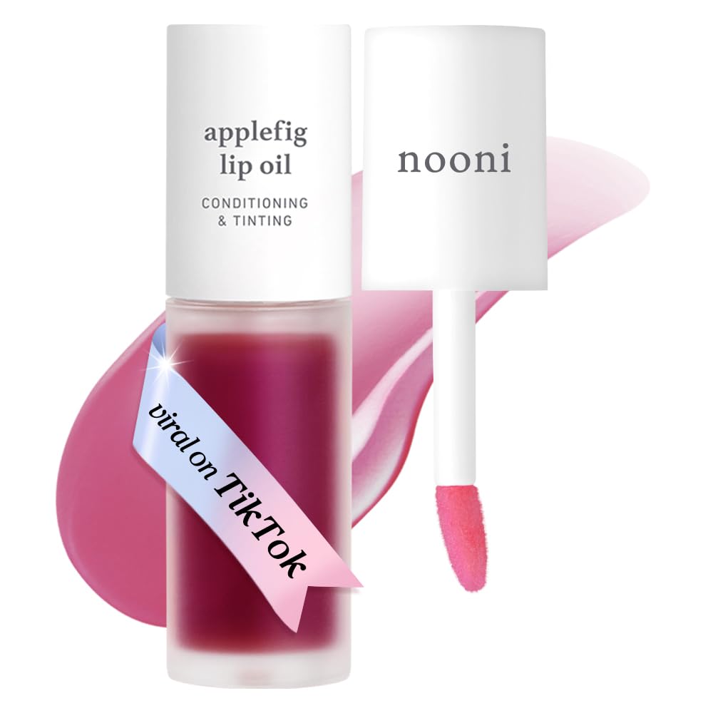 Buy now NOONI Korean Lip Oil - Appleberry | Long-Lasting, Moisturizing, Plumping, Revitalizing for Dry Lips, Waterproof, No Peel Off, Hydrating, Nourishing Crystal Clear, Stocking Stuffers, 0.12 FL Oz 07. Applefig at indiglob india