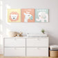 tiny ideas Pastel Animal Canvas Artwork - Postive Affirmations, Gender Neutral Nursery Wall Décor, Gift For New And Expecting Parents, Set of 3