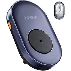 HONKID Undetectable Mouse Jiggler - Auto Mover with On/Off Switch & USB Port, No Software Needed, Prevent Sleep/Lock for Home Office & PC/Mac/Desktop (Blue Black), Perfect for Gifts/Remote Work