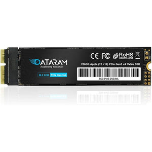 Dataram M.2 2280 256GB PCIe NVMe Gen 3.0 x4 SSD Compatible with Apple MacBook Air (2013-2017) & Pro (2013-2015), Mac Mini (2013) & Pro (2014), iMac (2013-2019)