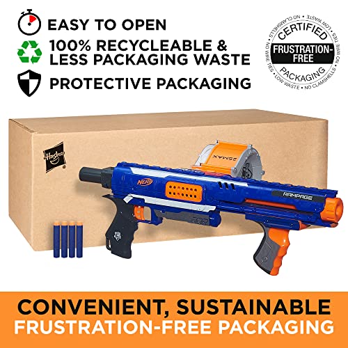 Buy now NERF Rampage N-Strike Elite Toy Blaster with 25 Dart Drum Slam Fire for Kids, Teens, & Adults (Amazon Exclusive) at indiglob india