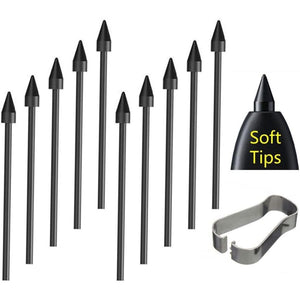 [10Pcs] OEM Tab S8 Soft Tips,Nibs [0.7mm] Replacement for Samsung Galaxy Tab S8/Tab S6 Lite/Tab S7/Book Pro 360 Stylus S Pen with Tools (Black)