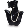 MOOCA Tabletop Small Necklace & Earring Jewelry Displays, Earring Display Stands, Necklace Stand, Mannequin Jewelry Bust, 7 W x 3 D x 9 1/2 H in, Black - Black