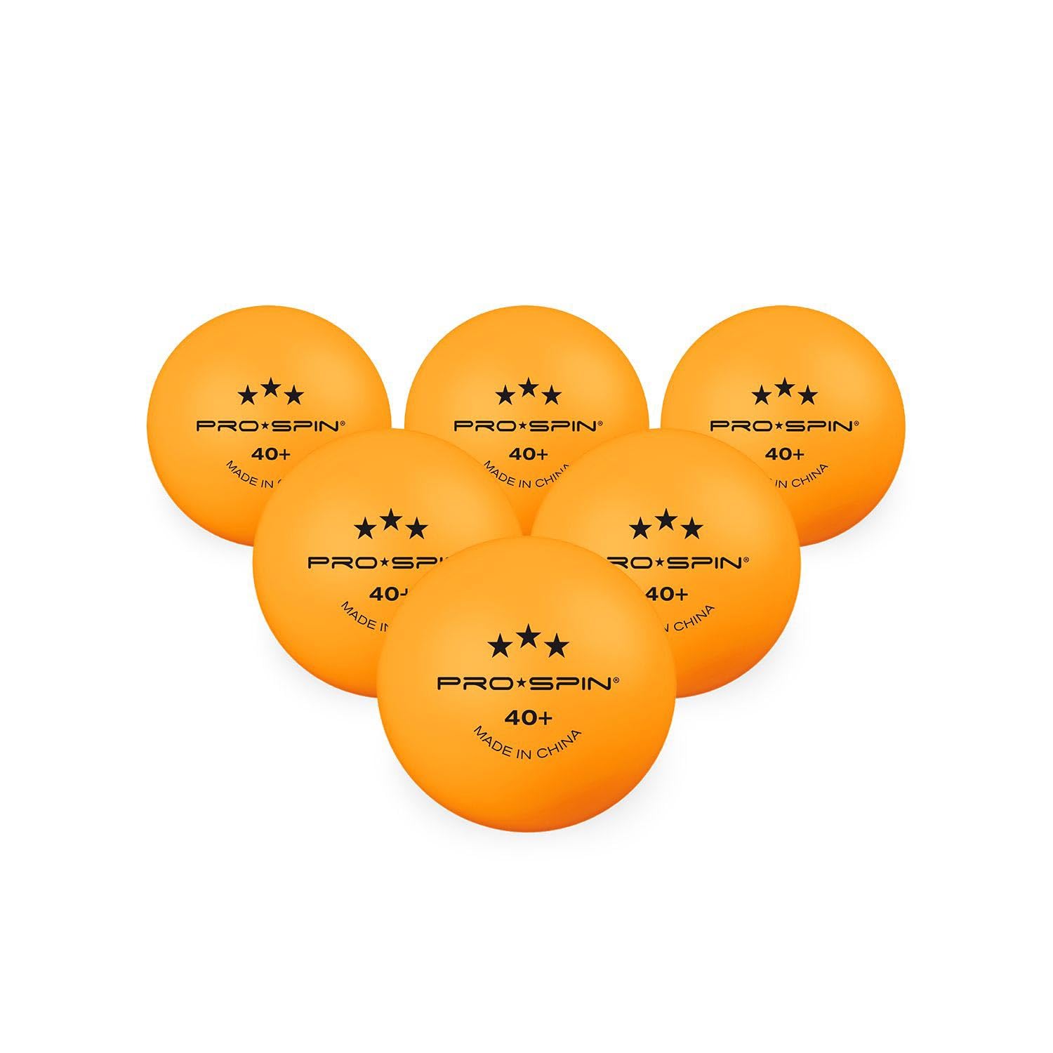 Buy now PRO-SPIN Ping Pong Balls - 3-Star Premium Orange Table Tennis Balls | High-Performance 40+ ABS Professional Quality | Ultimate Durability for Indoor & Outdoor Ping Pong Tables at indiglob india