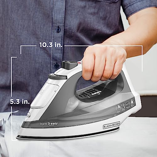 Buy now BLACK+DECKER Light ‘N Easy Compact Steam Iron, IR1020S, Stainless Steel Soleplate, Spray Mist, Anti-Drip, Auto Shutoff at indiglob india