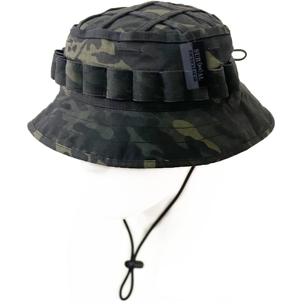 ZAPT Boonie Hat Military Camo Cap Hunter Sniper Ghillie Bucket Hats Adjustable Jungle Bush Hat