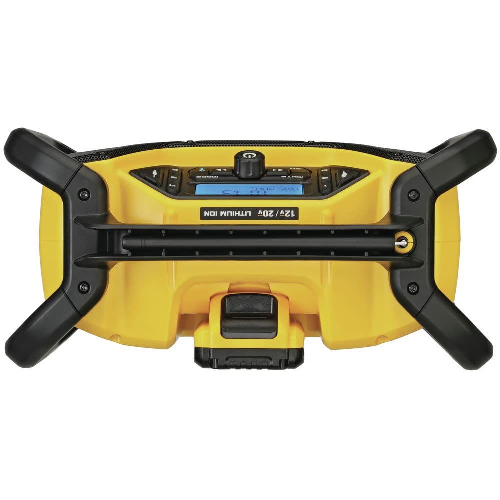 Buy now DEWALT 12V/20V MAX Portable Bluetooth Radio, Cordless, 100 ft Range, 3.5” Subwoofers, Jobsite (DCR028B) at indiglob india