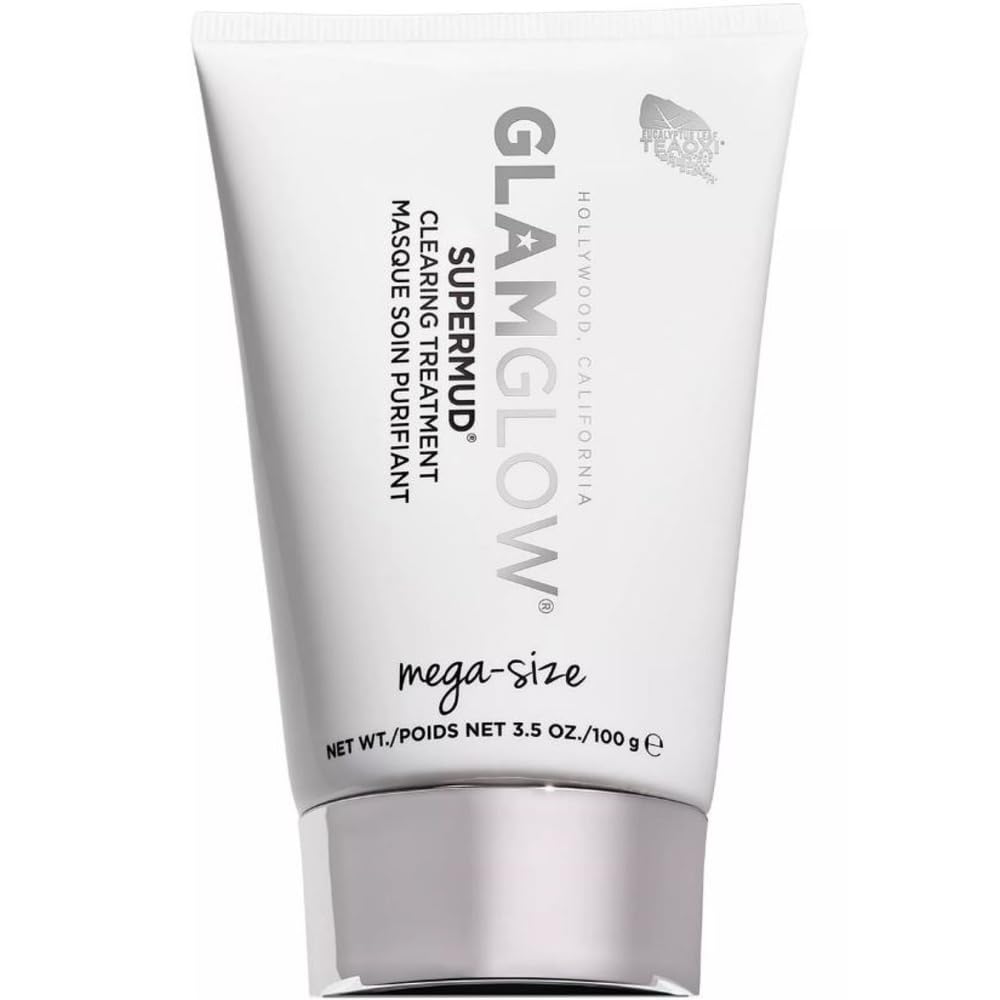 Glamglow SUPERMUD Instant Clearing Treatment Face Mask | Clearing Face Mask For Acne Prone Skin and Oiliness to help Minimize Pores | Activated Charcoal, BHA & AHAs