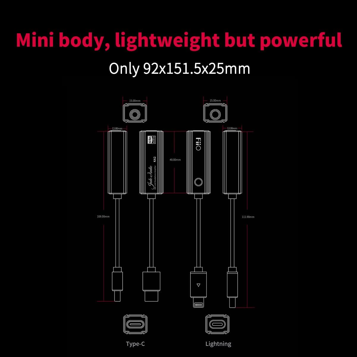 Buy now FiiO JadeAudio KA2 4.4mm Balanced Headphone Amps USB DAC DSD256 32bit/384kHz PCM for Android/iOS/Windows/Mac (USB Type C) at indiglob india