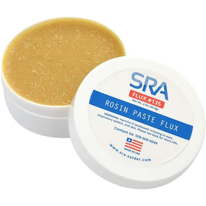 SRA Solder 135 Rosin Paste Soldering Flux For Electronics, No Clean Flux Made for Lead and Lead-Free Solder Circuit Boards and Copper Electrical Wire - Safe Clean Residues with No Goopy Mess (2oz Jar)