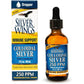 Natural Path Silver Wings Colloidal Silver Liquid - Enhanced Immune Support Supplement - 250ppm (1250mcg) - 2oz Dropper