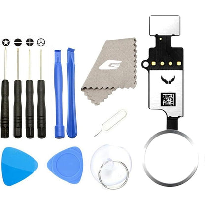 Latest Home Button Replacement for iPhone 7 7Plus 8 8Plus, Home Button Main Key Flex Cable Assembly Replacement with Repair Tools for iPhone 7 7P 8 8P (Version4.0 Black)