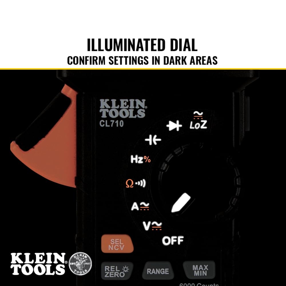 Buy now Klein Tools CL710 Digital Clamp Meter, Auto Ranging TRMS, AC/DC Volt/Current, LoZ, Continuity, Frequency, Capacitance, NCVT, More 1000V at indiglob india