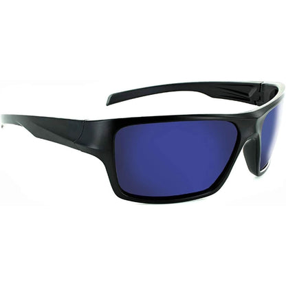 Optic Nerve - 2022 Premium & Affordable Polarized Sport Sunglasses for Men/Women, Venture Edition with Matte Black Frame/Smoke/Blue Lens