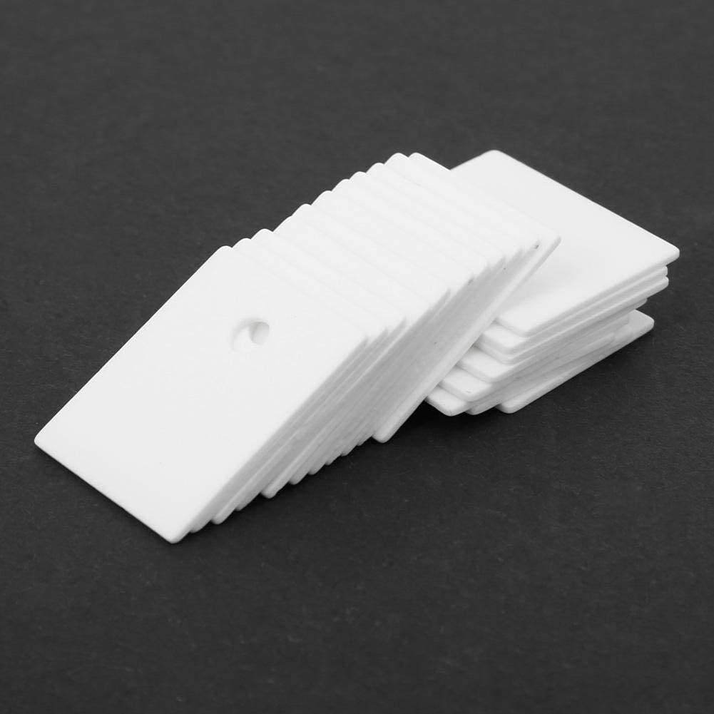 100 Pcs TO-247 17 x 22 x 1mm Alumina Ceramic Insulating Sheet High Hardness Excellent Wear MOS Transistor IGBT Cooling Pad with 3.7mm Hole - My Store
