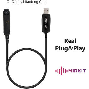 MIRKIT Original Baofeng USB Programming Cable for Baofeng UV-9R BF-9700 A-58 UV-XR UV-5S GT-3WP Plus Handheld ham Radio transceiver Portable Ham Handheld CB Radio USA Warranty