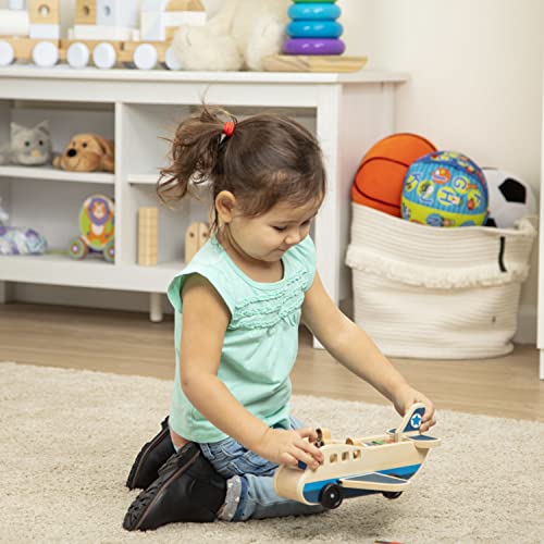 Buy now Melissa & Doug Wooden Airplane Play Set with 4 Play Figures and 4 Suitcases at indiglob india