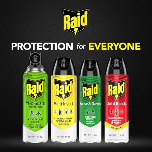 Buy now Raid Outdoor Yard Guard Mosquito Fogger, Area Insect Repellent, Kills On Contact, Control Mosquitoes up to 6 Hours, Covers up to 30 sq ft, Fast-Acting Yard and Garden Treatment, 16 oz at indiglob india